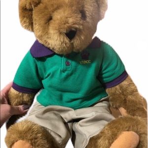 Golfer Bear with bag & club Vermont Teddy Bear